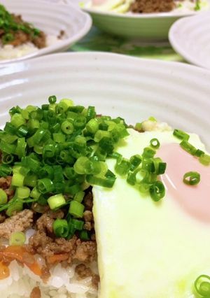 ガパオライス風☆甘辛ひき肉丼-レシピのメイン写真