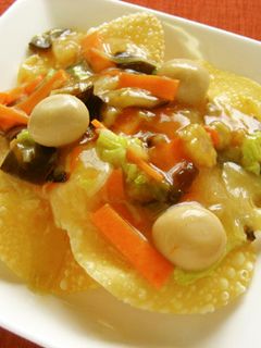 餃子皮で中華おこげ風-レシピのメイン写真