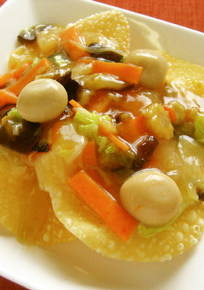 餃子皮で中華おこげ風-レシピのメイン写真