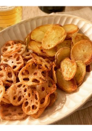 レンコンとじゃがいものチップス-レシピのメイン写真