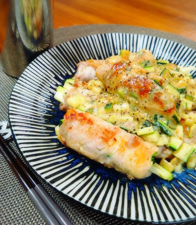 ＊ズッキーニの豚肉巻き濃厚チーズソース＊-レシピのメイン写真