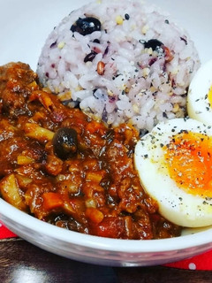 野菜たっぷりサバ缶カレー♡海苔で朝カレー-レシピのメイン写真