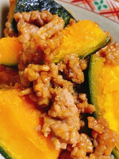 ホクホク美味しい!かぼちゃのそぼろ煮-レシピのメイン写真