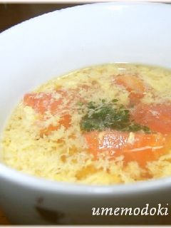 お手軽☆トマトと卵のコンソメスープ-レシピのメイン写真