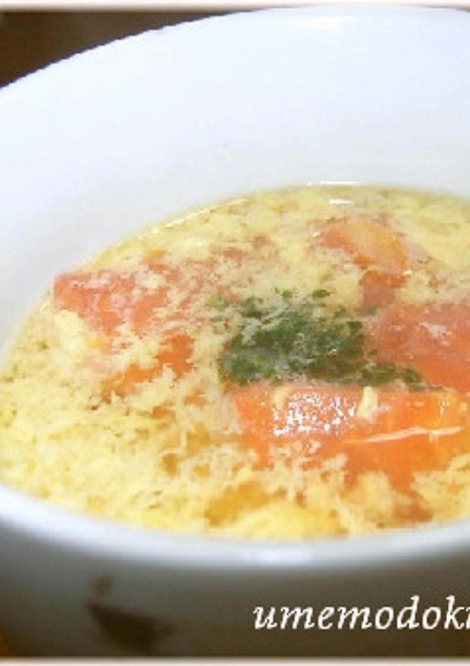 お手軽☆トマトと卵のコンソメスープ-レシピのメイン写真