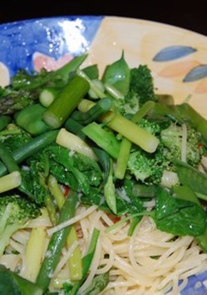 緑の野菜のパスタ-レシピのメイン写真