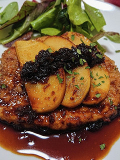 豚肉のソテーバルサミコソースリンゴ添え-レシピのメイン写真