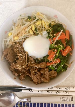 カリフラワーライスで低糖質ビビンバ-レシピのメイン写真