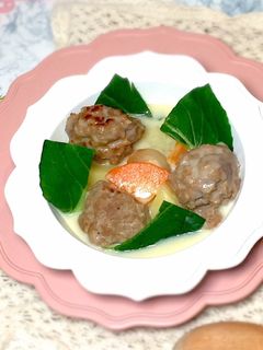 野菜ブロスで 鶏団子と野菜のクリーム煮-レシピのメイン写真