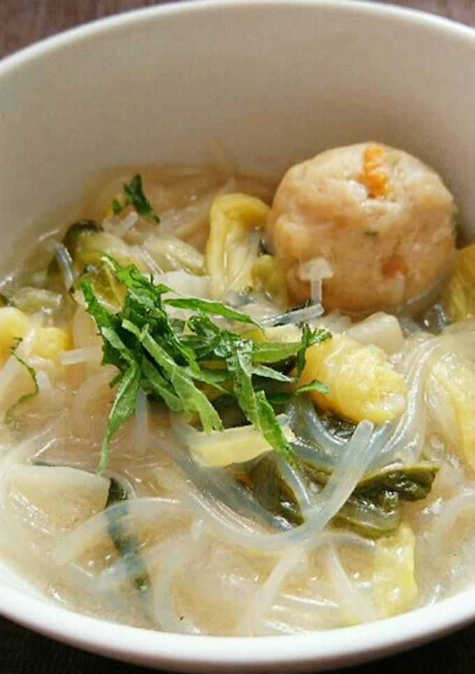 白菜とつくねと春雨の中華煮-レシピのメイン写真