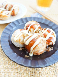 業ス米粉でつくる卵不使用たこ焼き-レシピのメイン写真