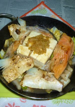 銀鮭のアラの焼き鮭と温奴のタパス-レシピのメイン写真