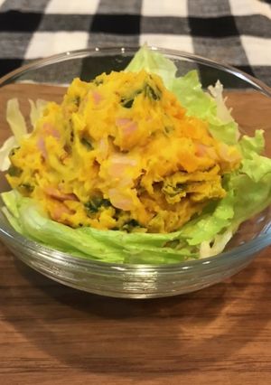簡単　かぼちゃとベーコンのデリ風サラダ-レシピのメイン写真