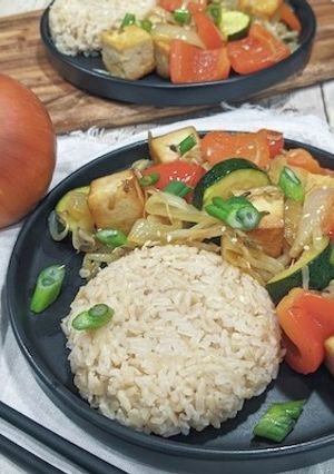 ヴィーガンヘルシーお豆腐野菜プレート-レシピのメイン写真