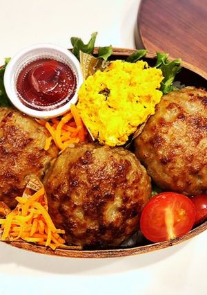 のっけ弁当(ハンバーグ)-レシピのメイン写真