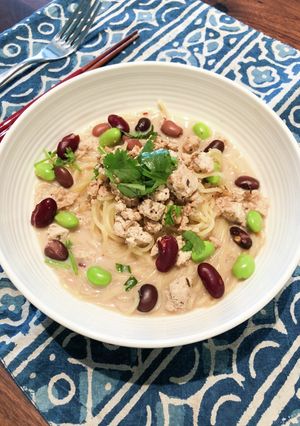 豆腐と豆のトッピングとんこつラーメン-レシピのメイン写真