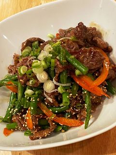 インゲンとパプリカの牛薄肉炒め-レシピのメイン写真