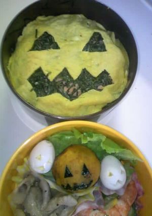キャラ弁d(ﾟｰﾟ*)ハロウィン弁当♪-レシピのメイン写真