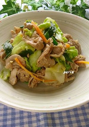 葉ニンニクと豚肉の味噌生姜炒め-レシピのメイン写真