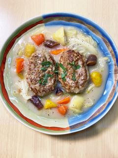 シチュー煮込みハンバーグ-レシピのメイン写真
