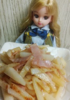 リカちゃん♡長芋ベーコンバター醤油炒め٭-レシピのメイン写真