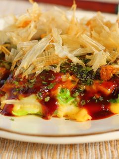 白菜とネギの米粉お好み焼き・手作りソース-レシピのメイン写真