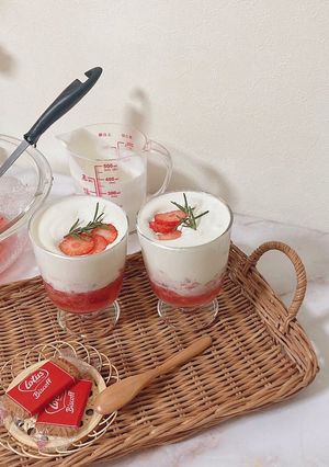 韓国カフェ風♡センタルギウユ(苺ミルク)-レシピのメイン写真