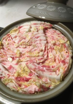 白菜豚バラ重ね蒸し鍋-レシピのメイン写真