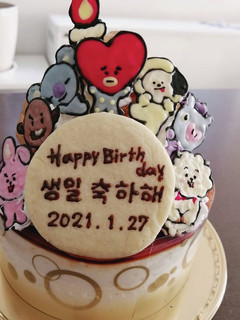 BT21 誕生日ケーキ♡-レシピのメイン写真