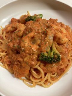 エビのトマトクリームパスタ-レシピのメイン写真