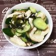 鶏ササミときゅうりのごま油和え