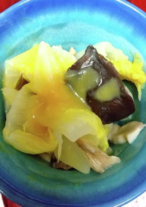 ゆで白菜とひらたけの酢味噌和え-レシピのメイン写真