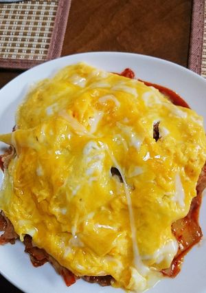 うまっ。豚キムチのとんぺい焼き〜♪♪♪-レシピのメイン写真