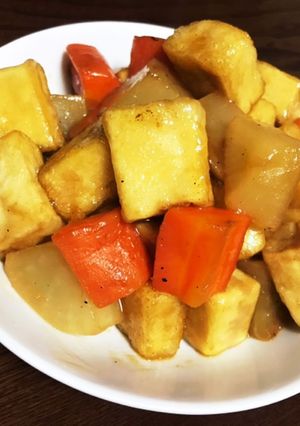 高野豆腐と根菜の煮物-レシピのメイン写真