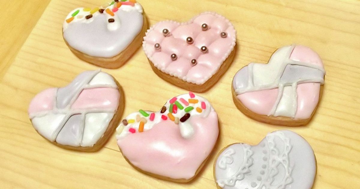 バレンタイン アイシングクッキー by あとぅ。 【クックパッド】 簡単