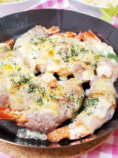 海老と豚肉のチーズ焼き-レシピのメイン写真