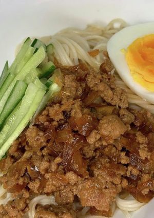 節約!夏の余った素麺で作るジャージャー麺-レシピのメイン写真