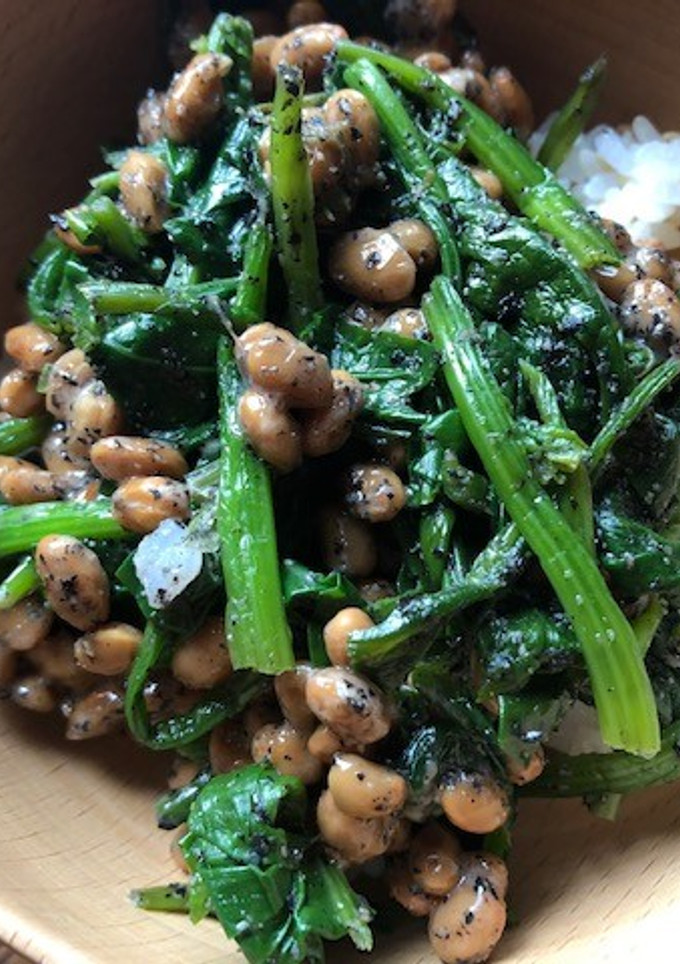 納豆とほうれん草の胡麻和えご飯-レシピのメイン写真