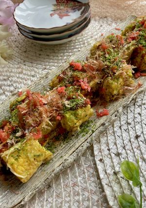 キャベツがたっぷりお好み焼き風卵焼き-レシピのメイン写真