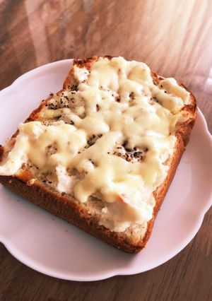 朝食に最高!業務スーパーポテサラトースト-レシピのメイン写真