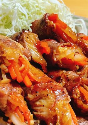 簡単！甘辛美味しい！白菜の肉巻き-レシピのメイン写真