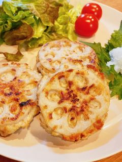 おろしポン酢で!蓮根つくねバーグ-レシピのメイン写真