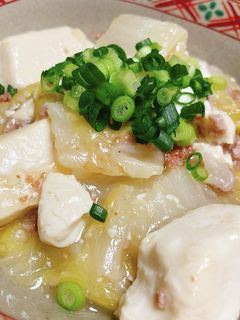 簡単美味しい!白菜と豆腐の中華あんかけ煮-レシピのメイン写真