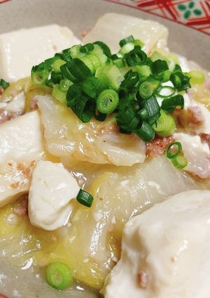 簡単美味しい！白菜と豆腐の中華あんかけ煮-レシピのメイン写真