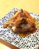 かじきとしめじのおろしステーキ