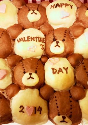 バレンタインに♫くまのちぎりパン-レシピのメイン写真