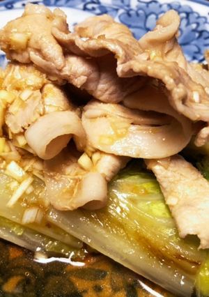 焼き白菜と豚しゃぶの香味ソース-レシピのメイン写真