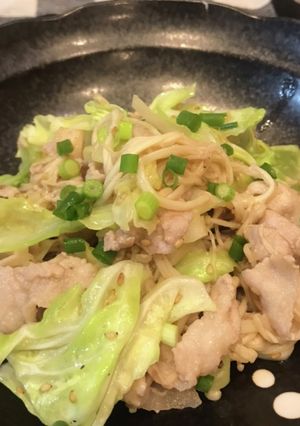 簡単　豚バラとキャベツの柚子胡椒炒め-レシピのメイン写真