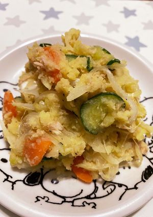 酢でさっぱりツナ缶のポテトサラダ-レシピのメイン写真