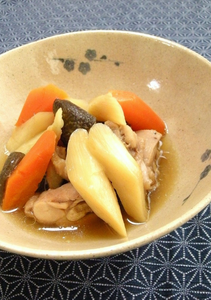鶏とマコモダケの煮もの-レシピのメイン写真